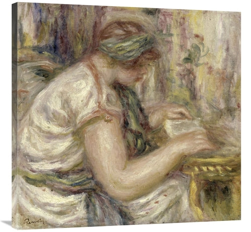 36 in. Woman in an Arabian Blouse Reading Art Print - Pierre-Auguste R