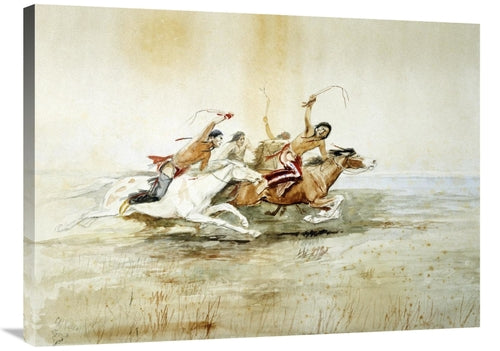 Global Gallery GCS-268499-36-142 36 in. Indian Horse Race No.4 Art Pri