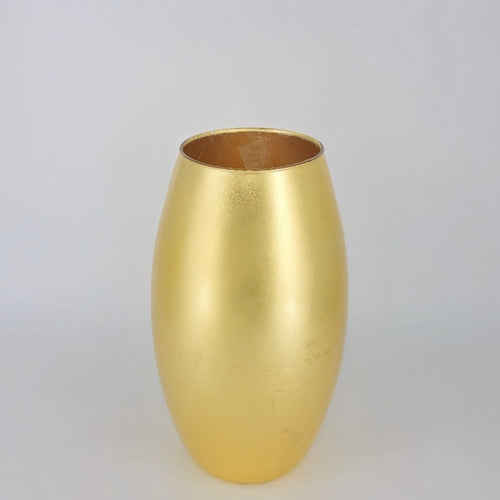 AMARYLLIS 12" Gold Gilded Glass Bullet Vase